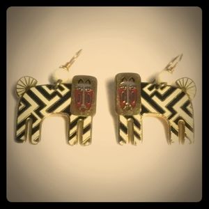 Laurel Burch zzzebra earrings